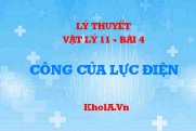 Đặc điểm công của lực điện? Công thức công của lực điện? Thế năng của điện tích q đặt tại điểm M - Vật lý 11 bài 4
